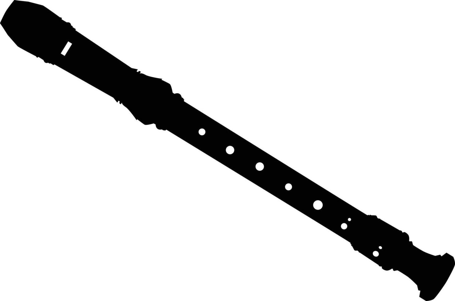 Recorder sign. Recorder flute icon. Recorder School. Soprano Recorder Music Instrument. flat style. vector