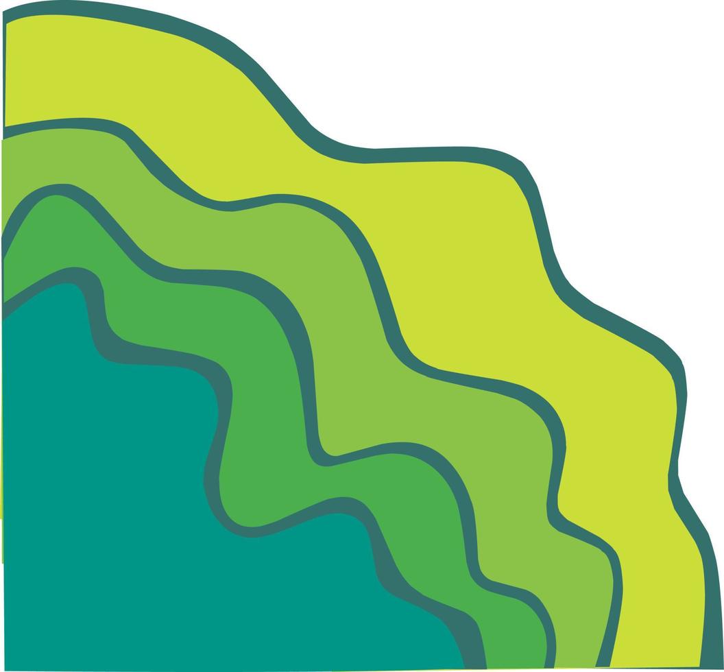 Wave corner papercut vector