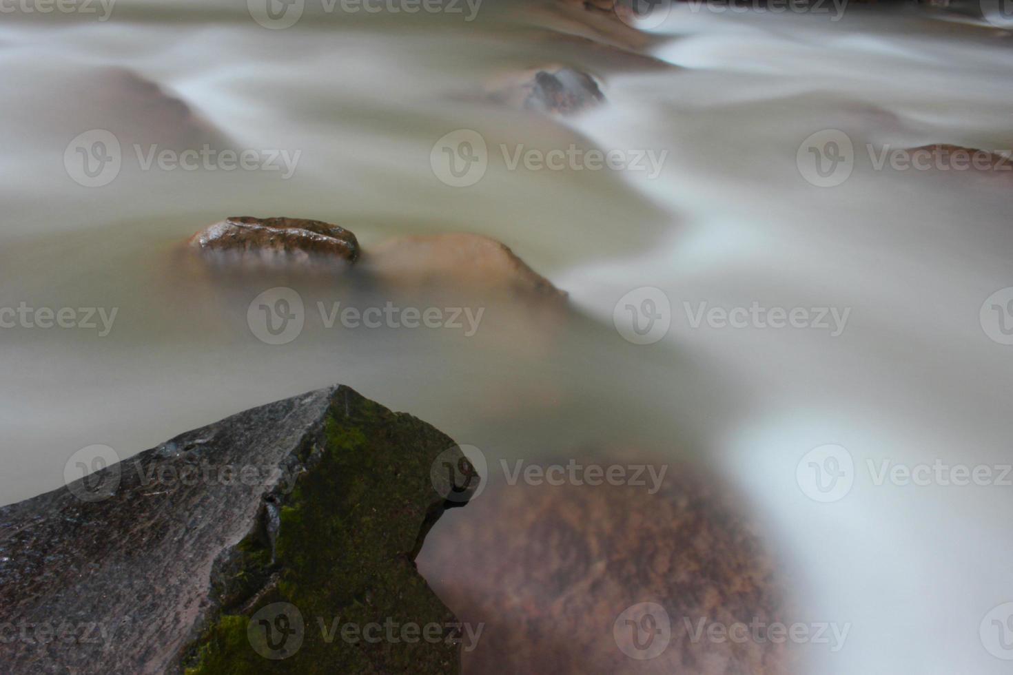 This is a beautiful photo of a stream of water flowing in a river in the village area.