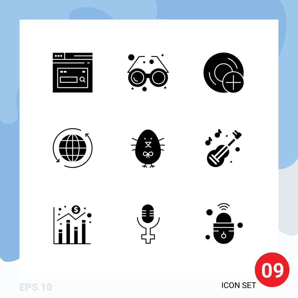 User Interface Pack of 9 Basic Solid Glyphs of internet global glass gadget devices Editable Vector Design Elements