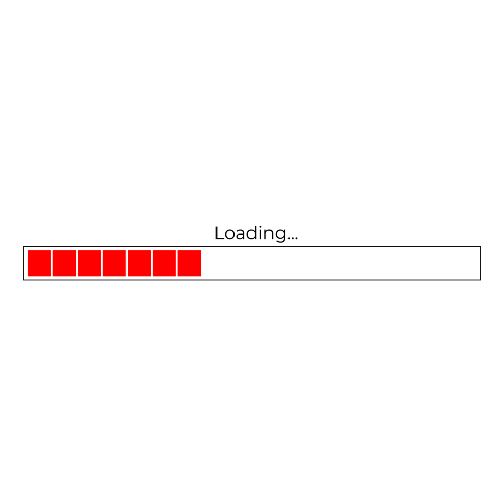 icône de progression de la barre de chargement avec fond transparent png