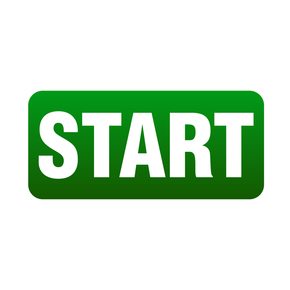 Green Start Button on Transparent Background png