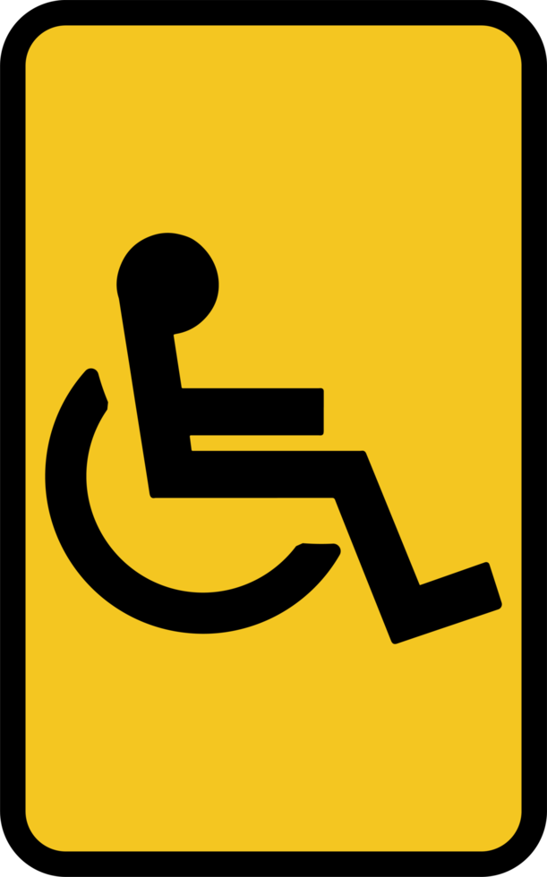 Disable Toilet Sign on Transparent Background png