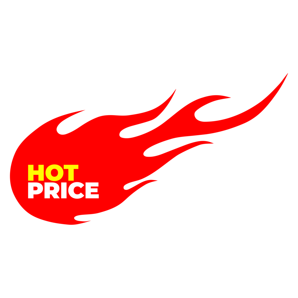 etiqueta adhesiva de precio caliente con fondo transparente png