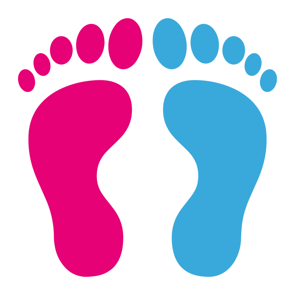 Human Footprints Icon on Transparent Background png