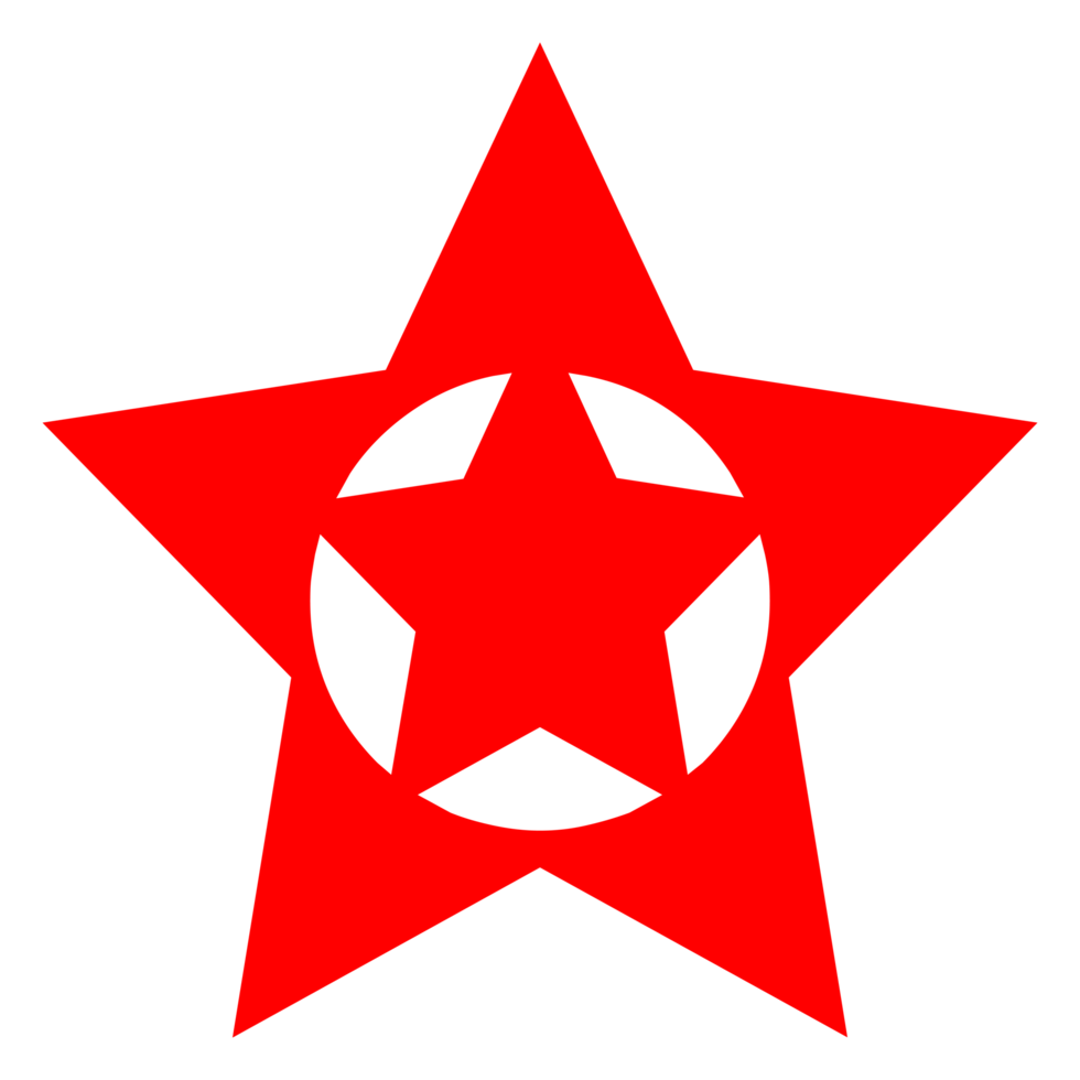 forma de estrella creativa sobre fondo transparente png