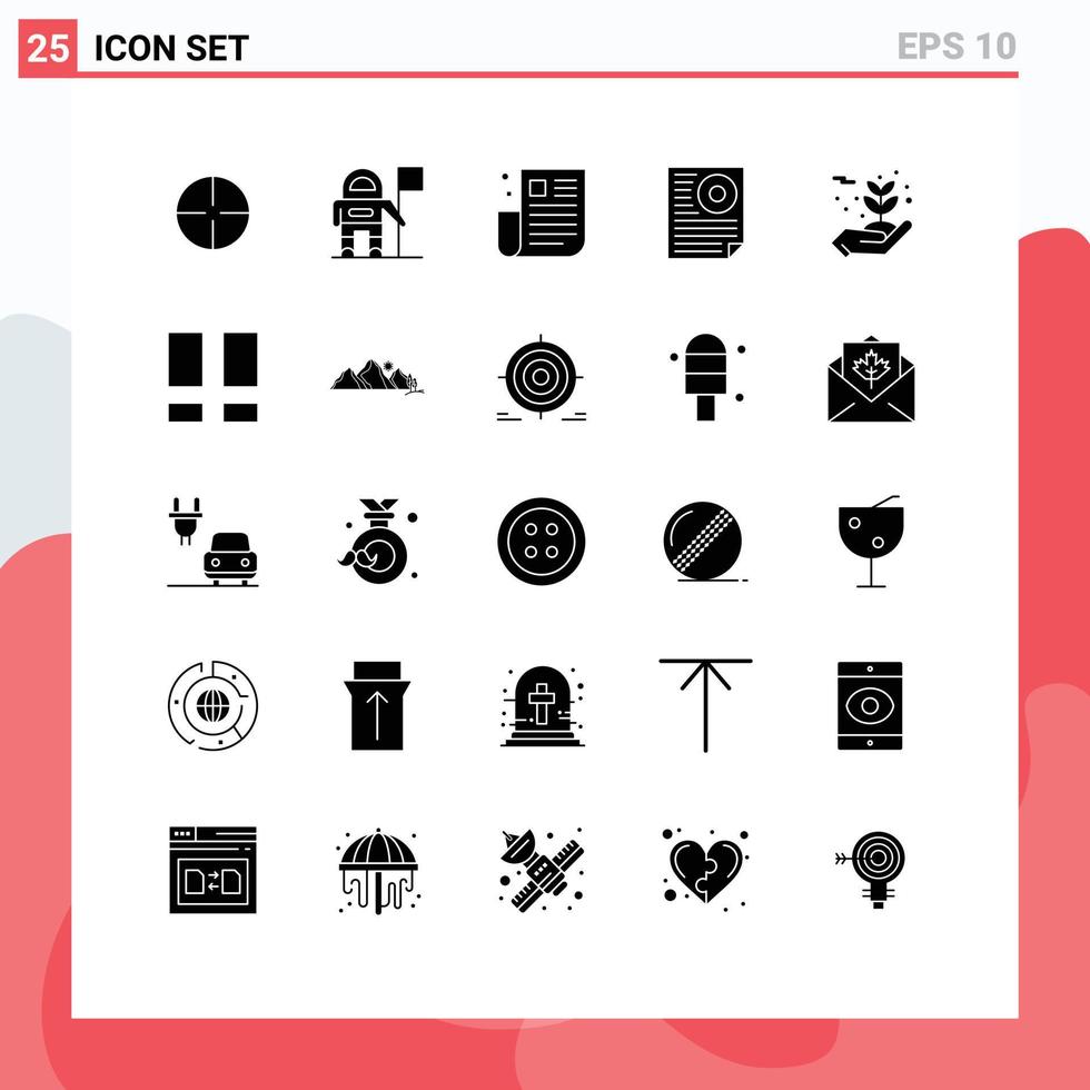 Stock Vector Icon Pack of 25 Line Signs and Symbols for energy page news letter data Editable Vector Design Elements