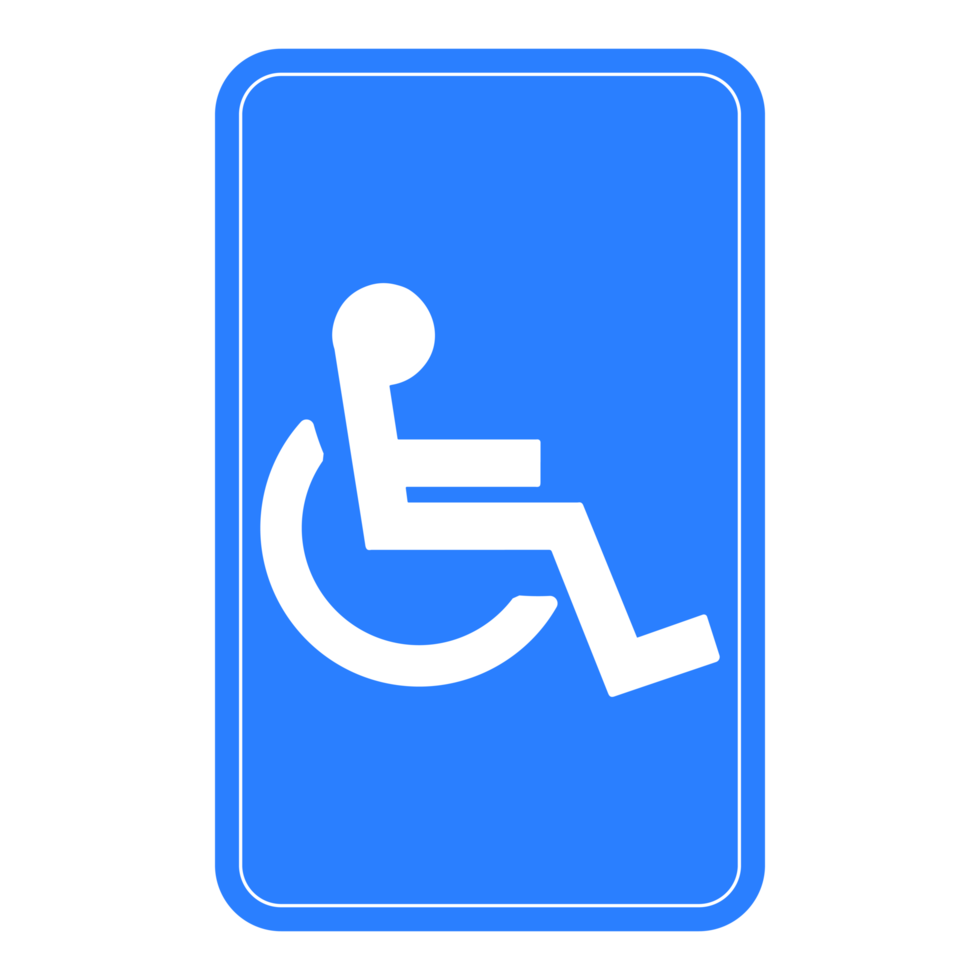 Disable Toilet Sign on Transparent Background png