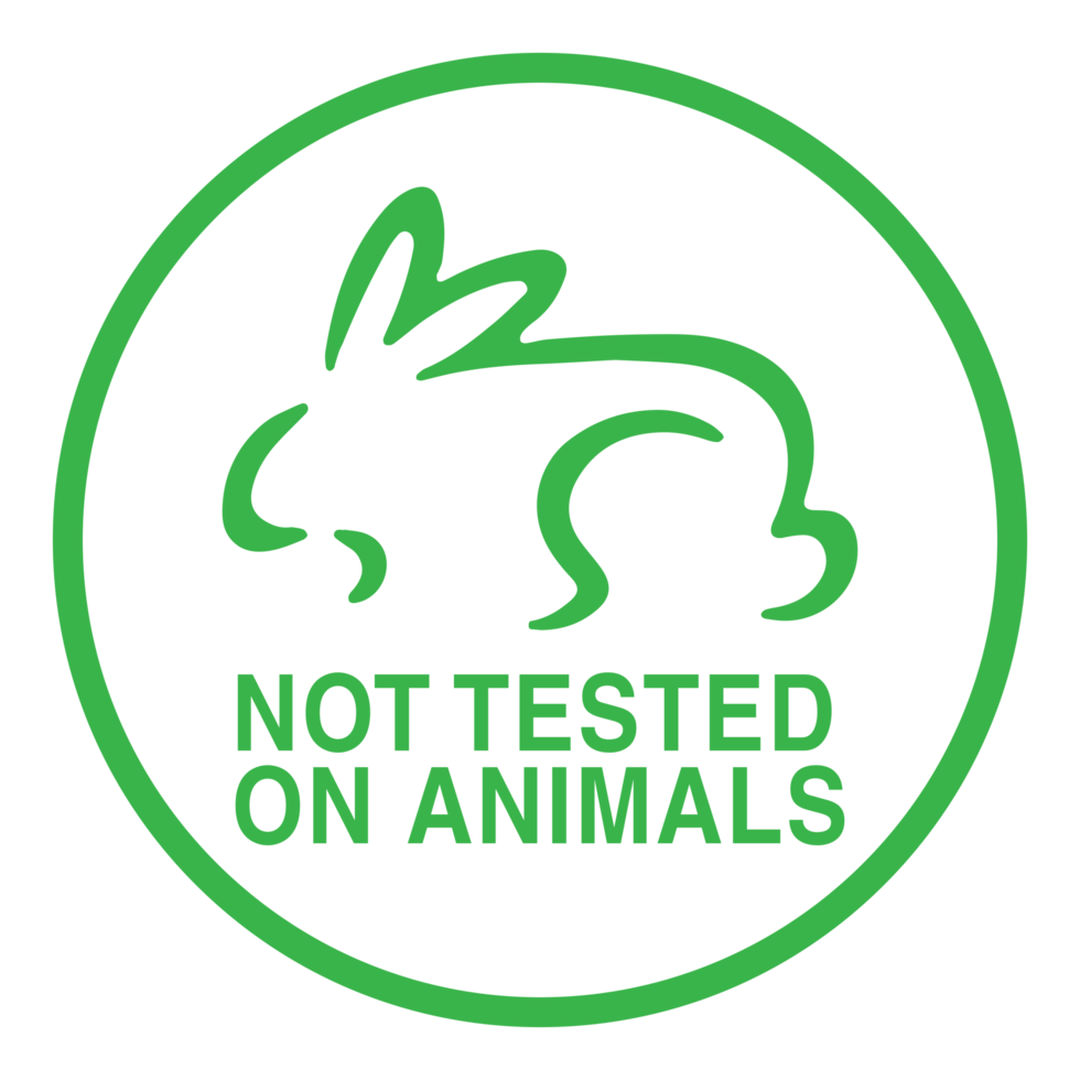 non testato su animali cartello su trasparente sfondo png