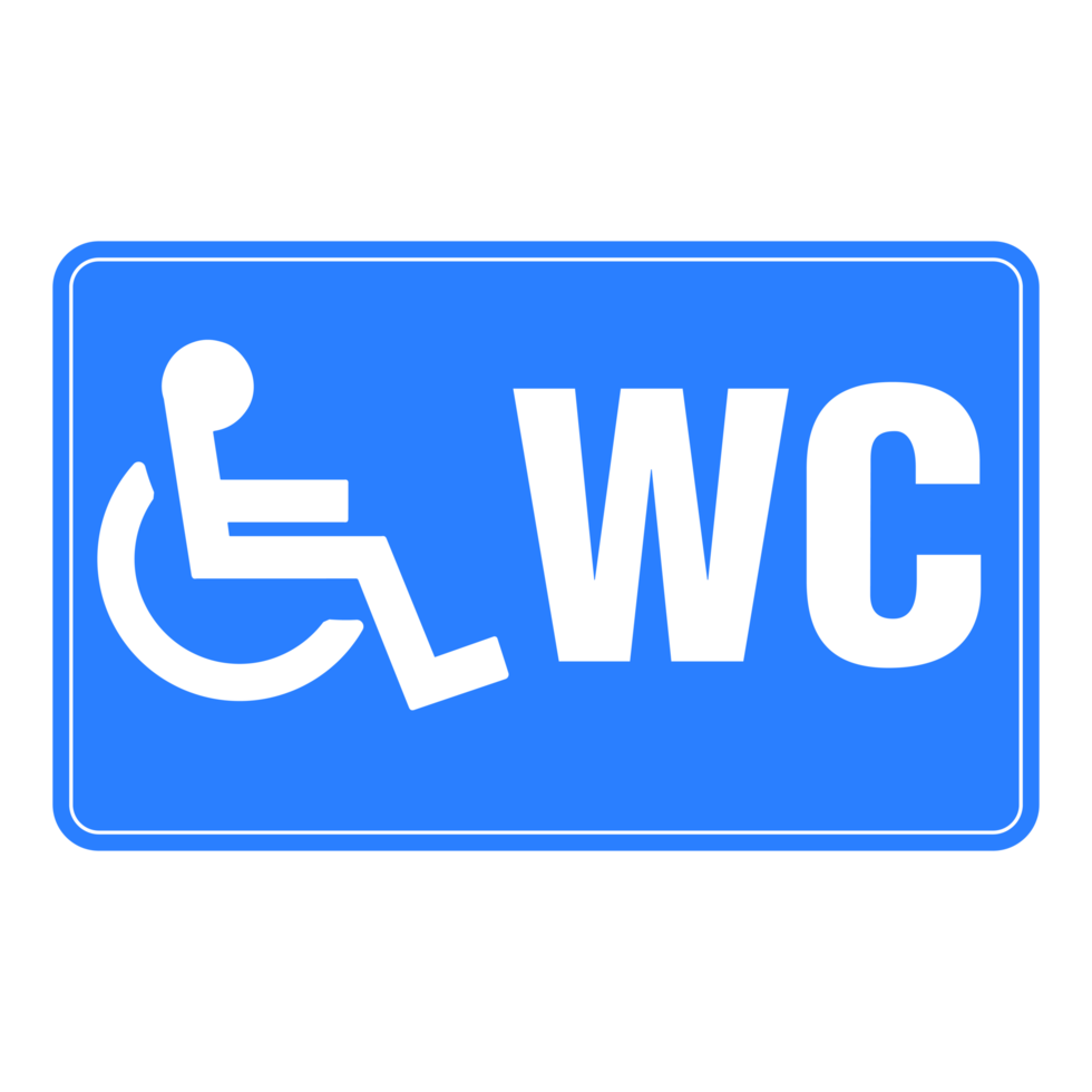 Disable Toilet Sign on Transparent Background png