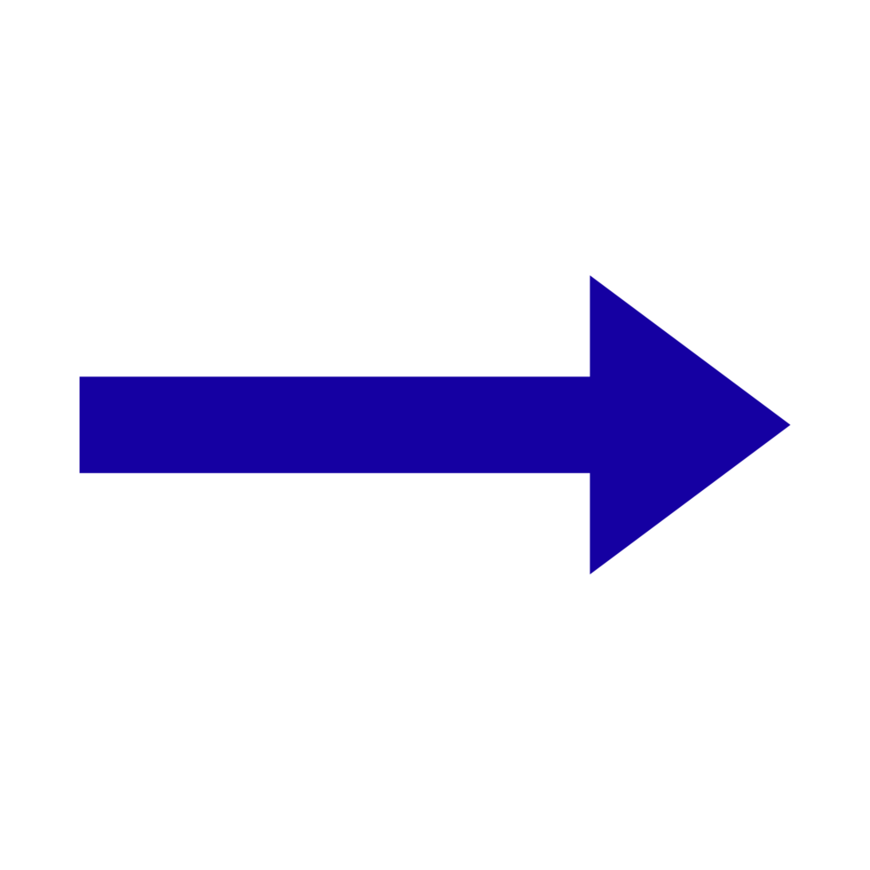 Directional Arrow on Transparent Background png