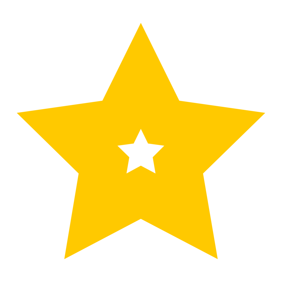 Creative Star Shape on Transparent Background png