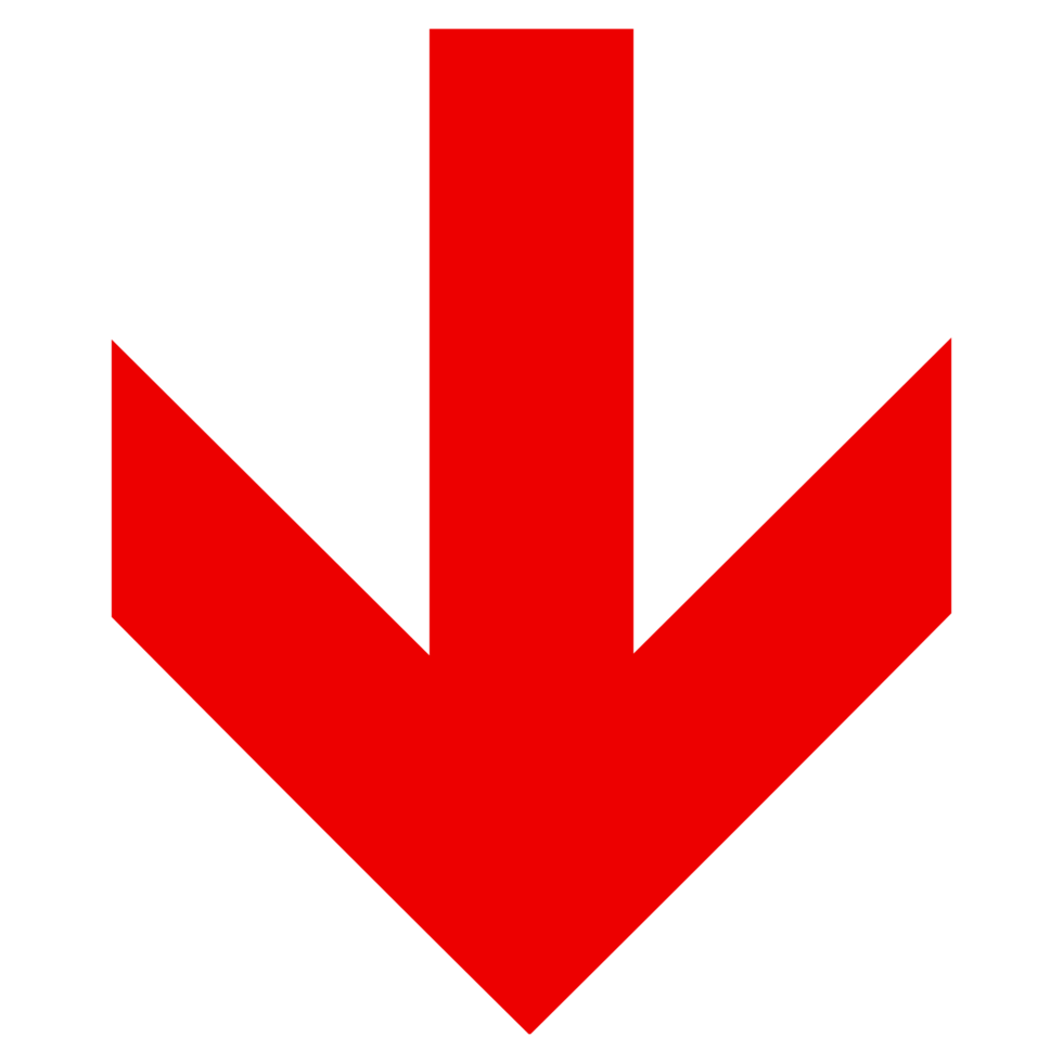 Directional Arrow on Transparent Background png