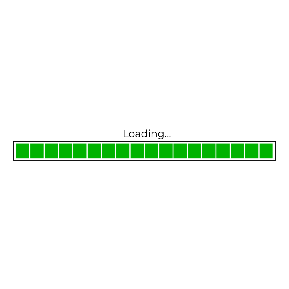 icône de progression de la barre de chargement avec fond transparent png