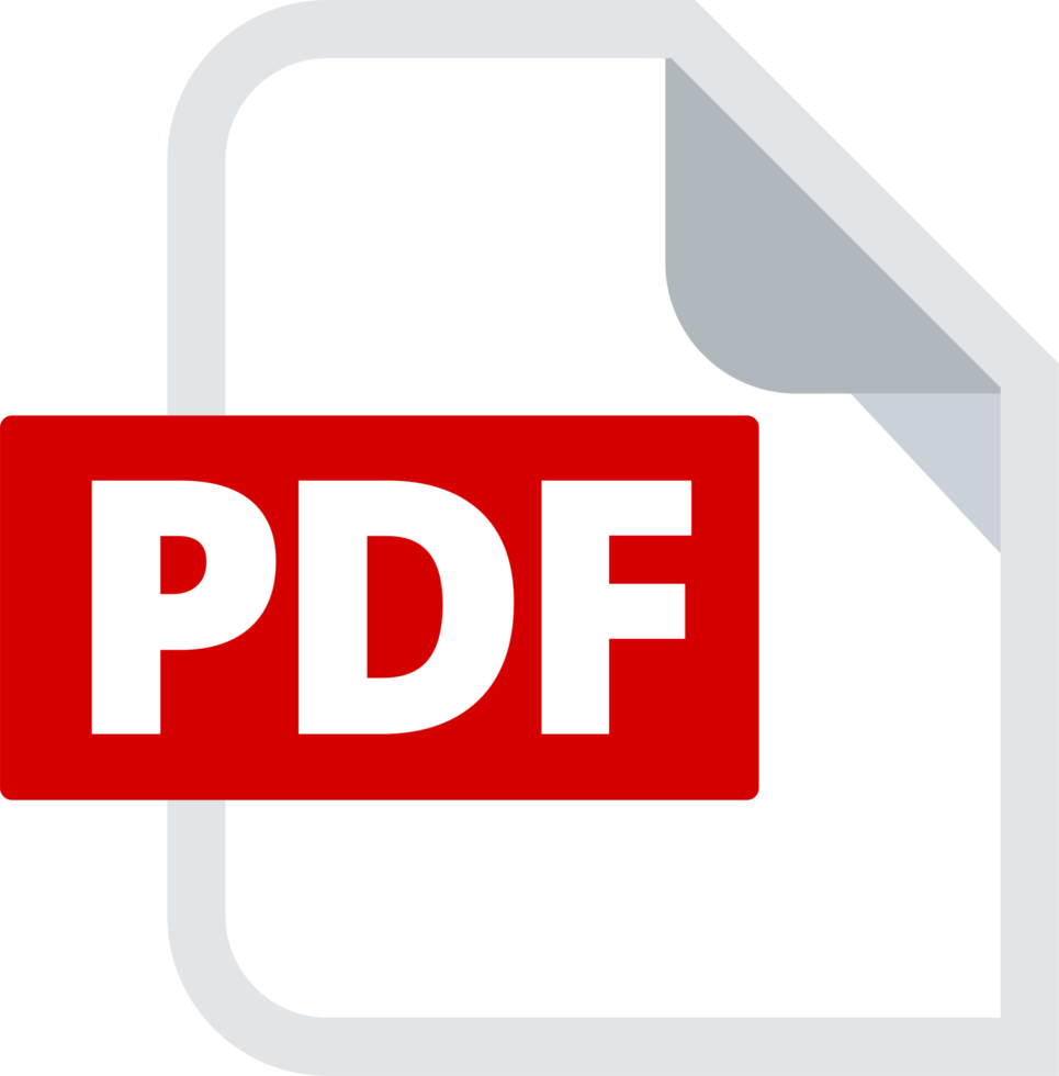 pdf fil ikon med transparent bakgrund png