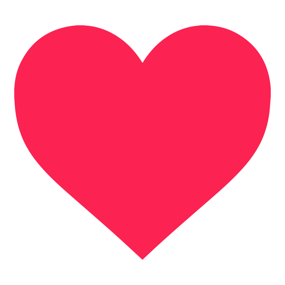 symbole de coeur d'amour sur fond transparent png