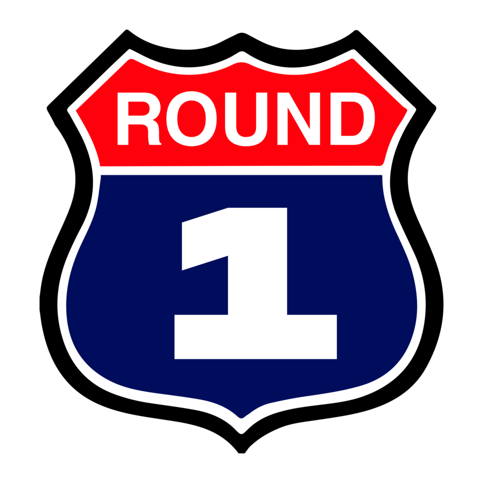 logo sportif rond un pour le tournoi de boxe ou de football sur fond transparent png