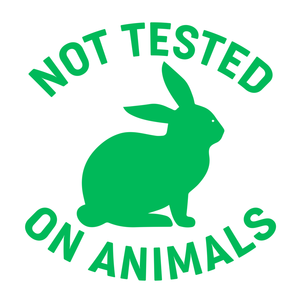 no probado en animales firmar sobre fondo transparente png