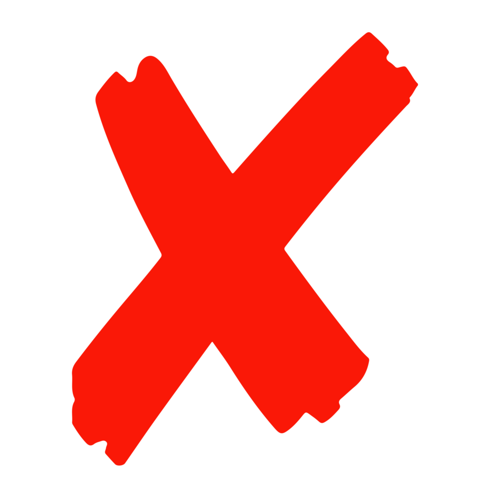 Cross Check Symbol on Transparent Background png