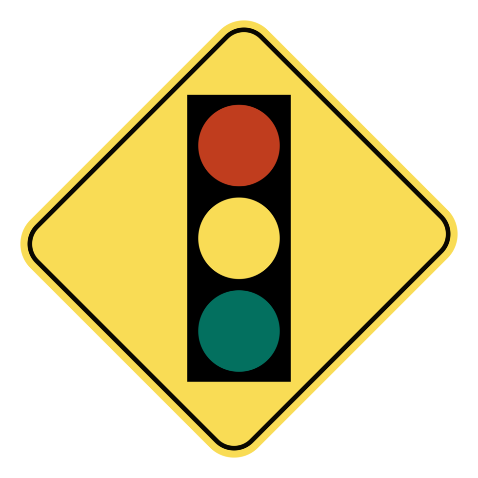 Road Traffic Sign on Transparent Background png