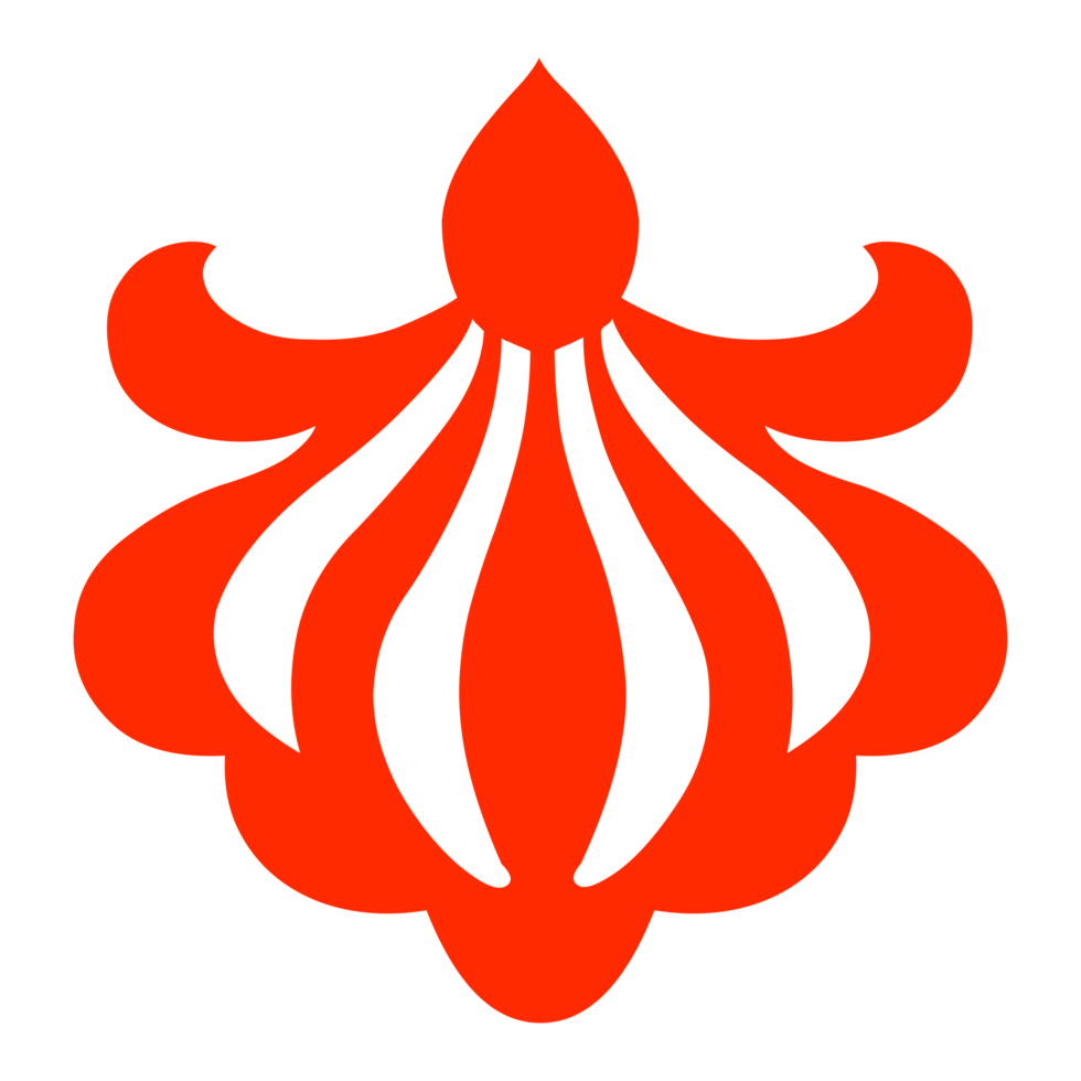 Floral Ornamental Shape on Transparent Background png