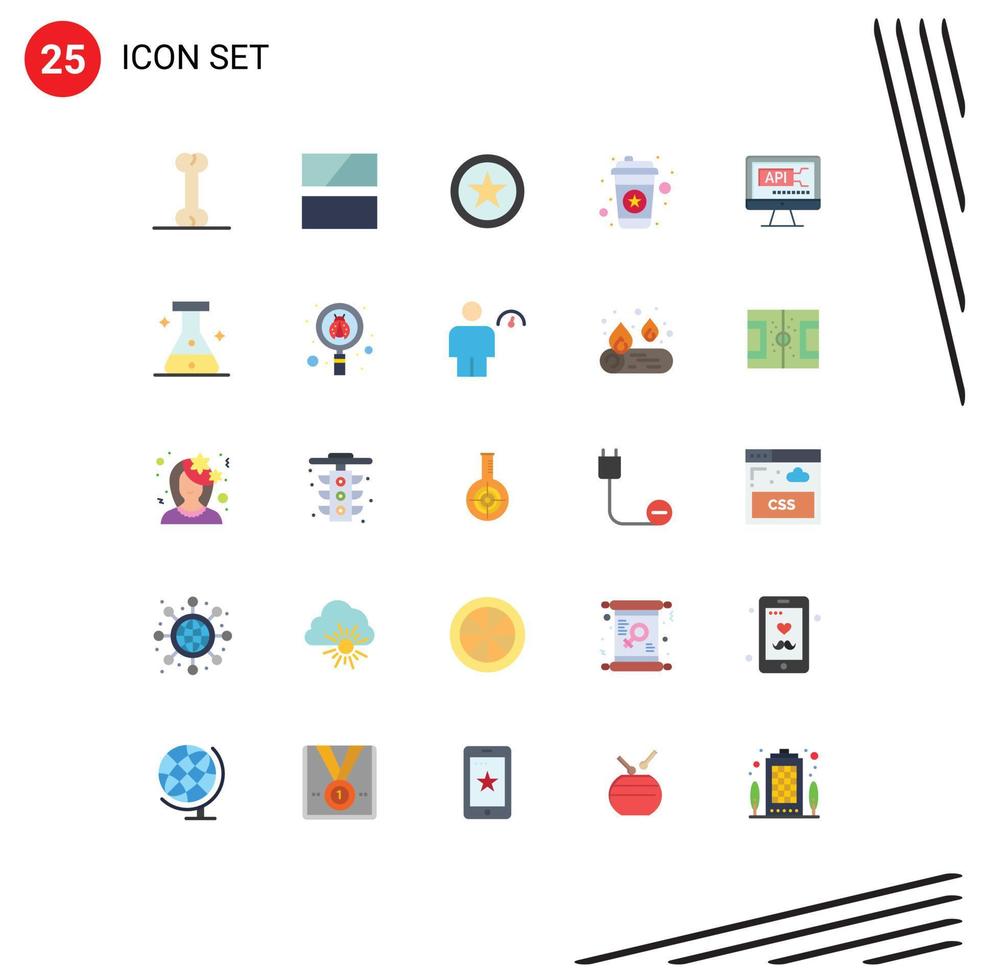 Set of 25 Modern UI Icons Symbols Signs for medical education hot coding computer Editable Vector Design Elements