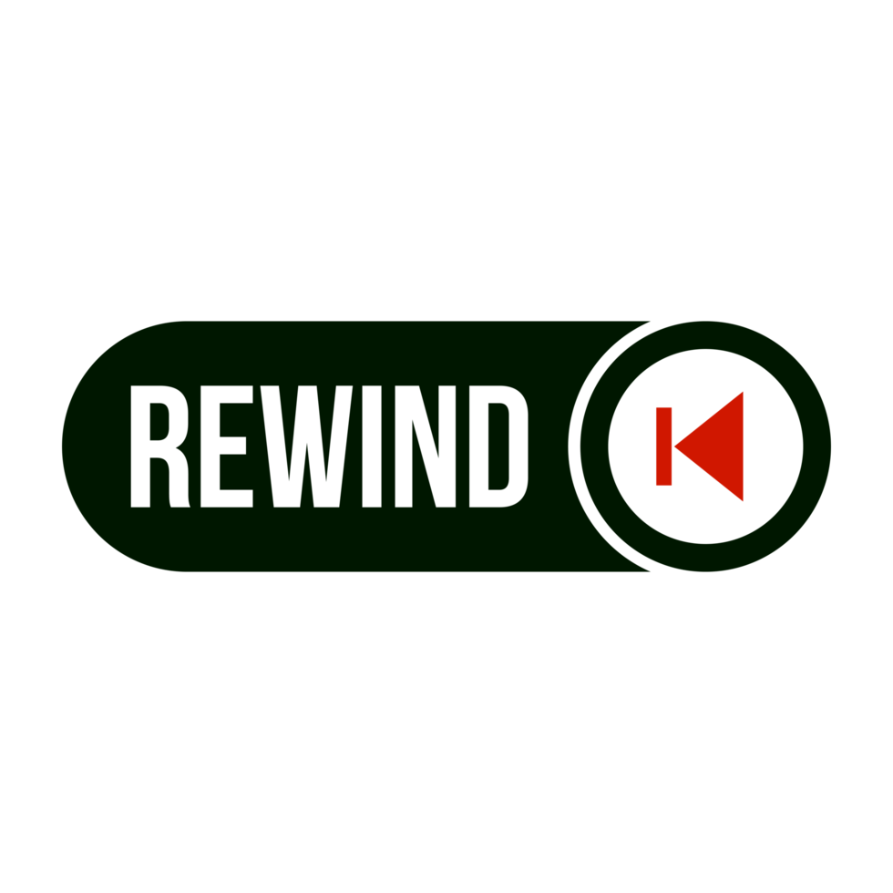 Multi media Rewind Button on Transparent Background png