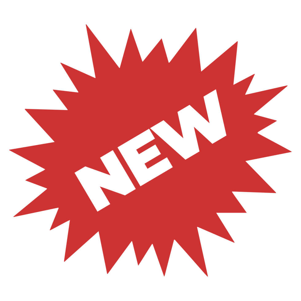 New Sticker Label on Transparent Background png