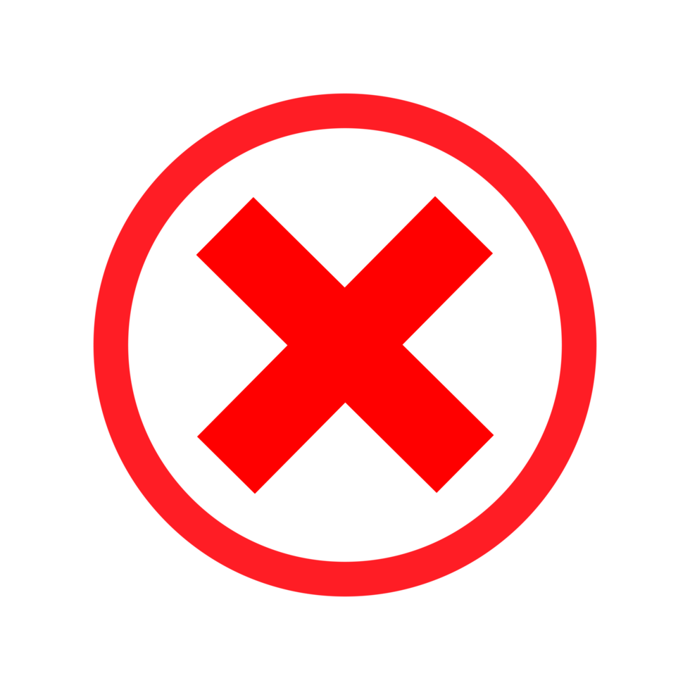 Round Red X PNGs For Free Download