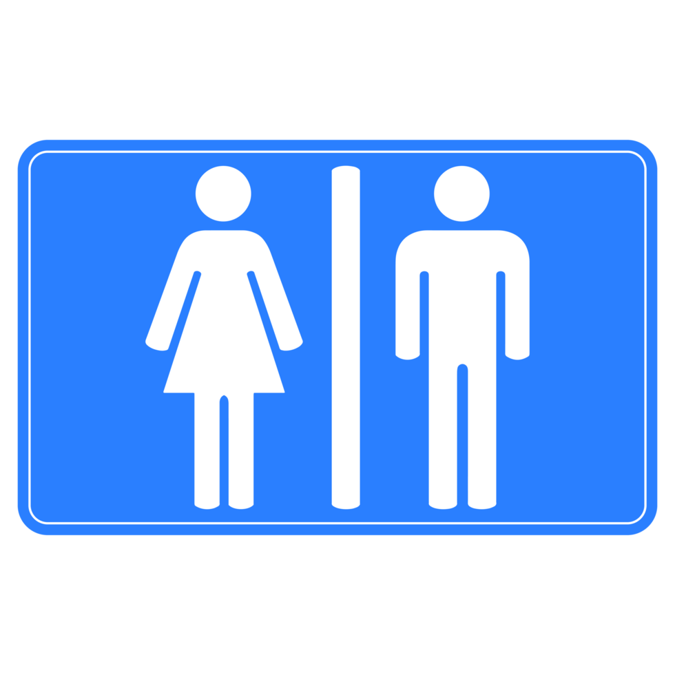 Male, Female toilet sign on Transparent Background png