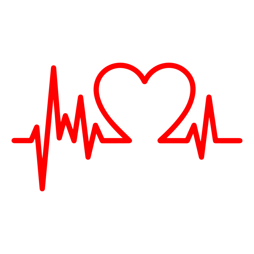 Heart Shape Pulse on Transparent Background png