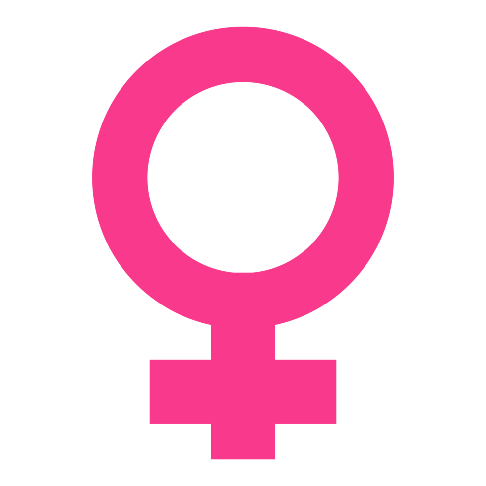 símbolo femenino icono aislado sobre fondo transparente png