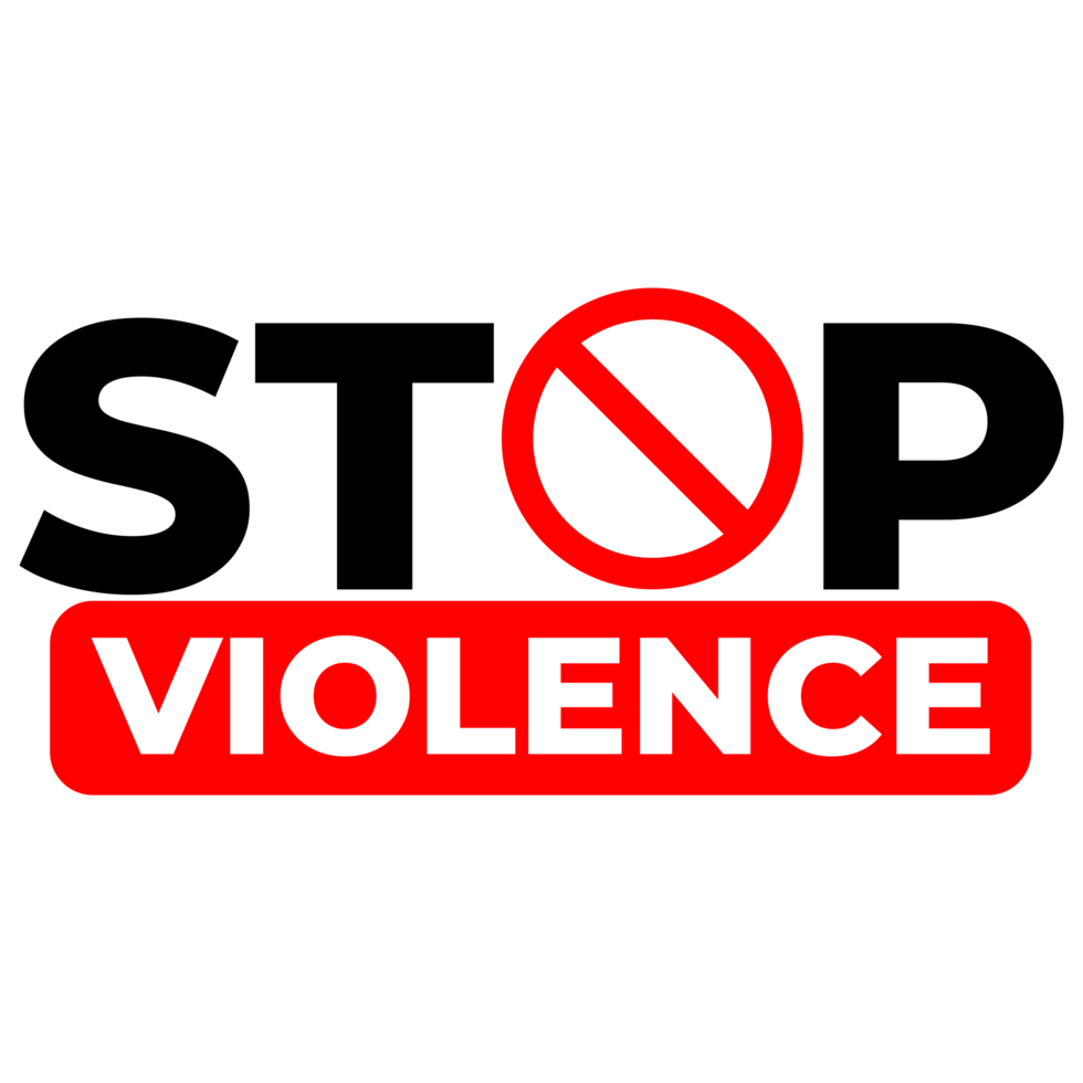 Stop Violence Symbol on Transparent Background png