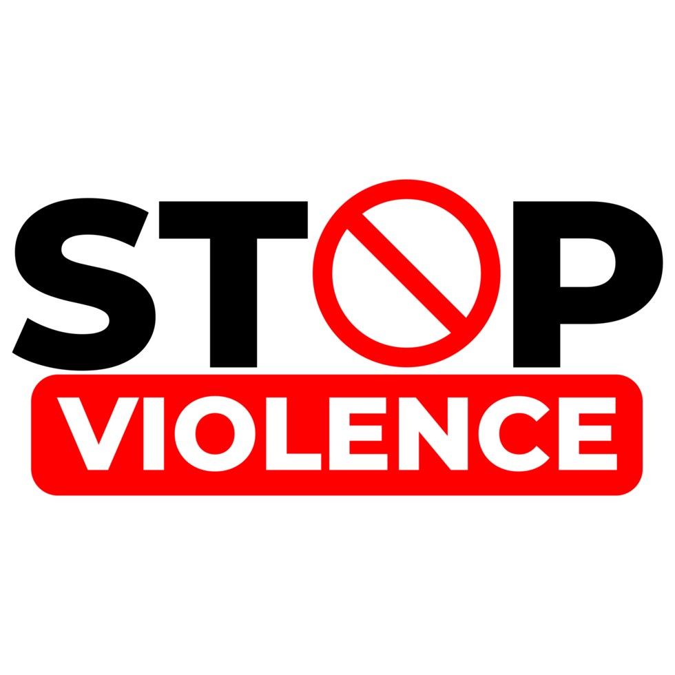 Stop Violence Symbol on Transparent Background png