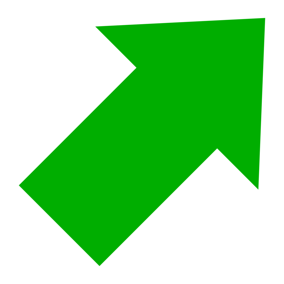 Directional Arrow on Transparent Background png