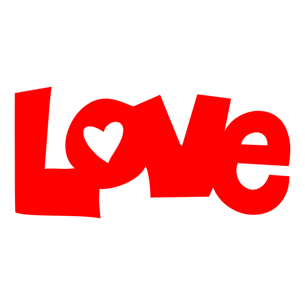 Love Lettering on Transparent Background png