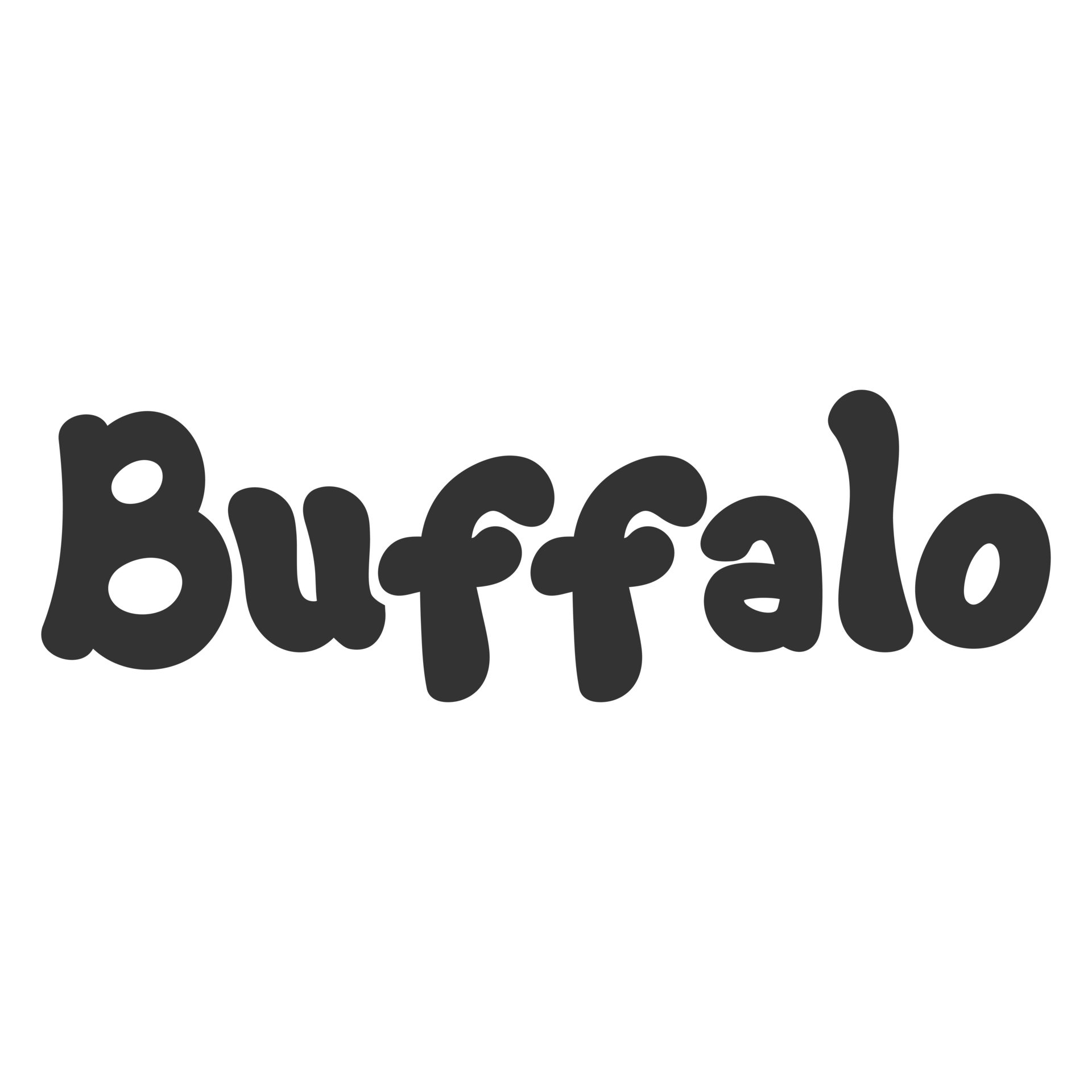 Buffalo Animal Name Lettering Concept on Transparent Background ...