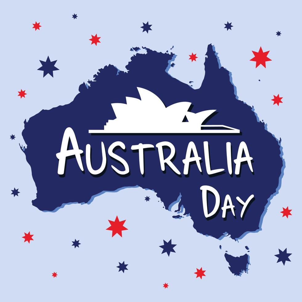 dia de Australia. icono de la ópera de Sydney. vector