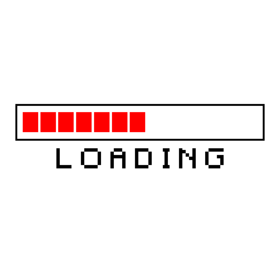 icône de progression de la barre de chargement avec fond transparent png