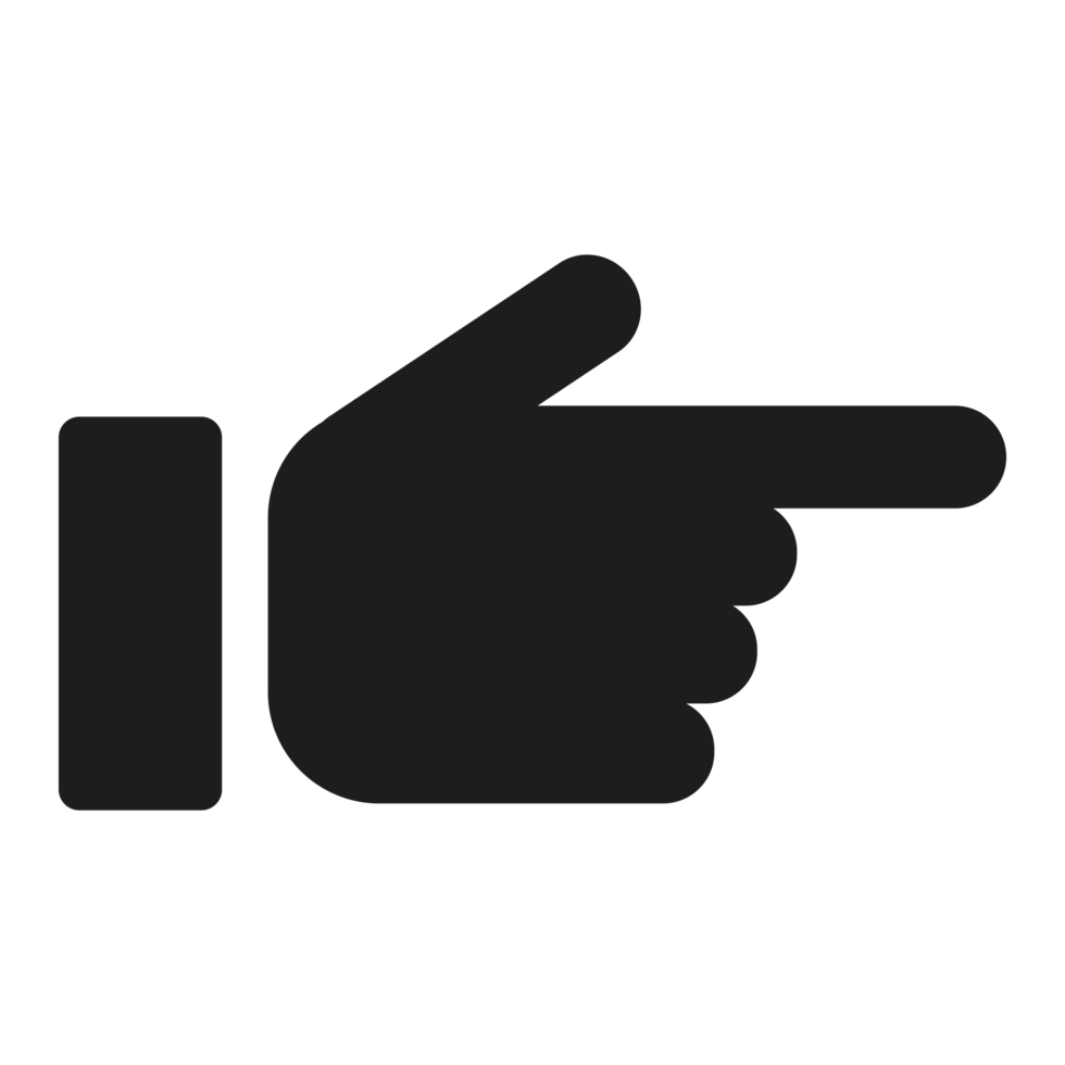 Hand pointing Right on Transparent Background png