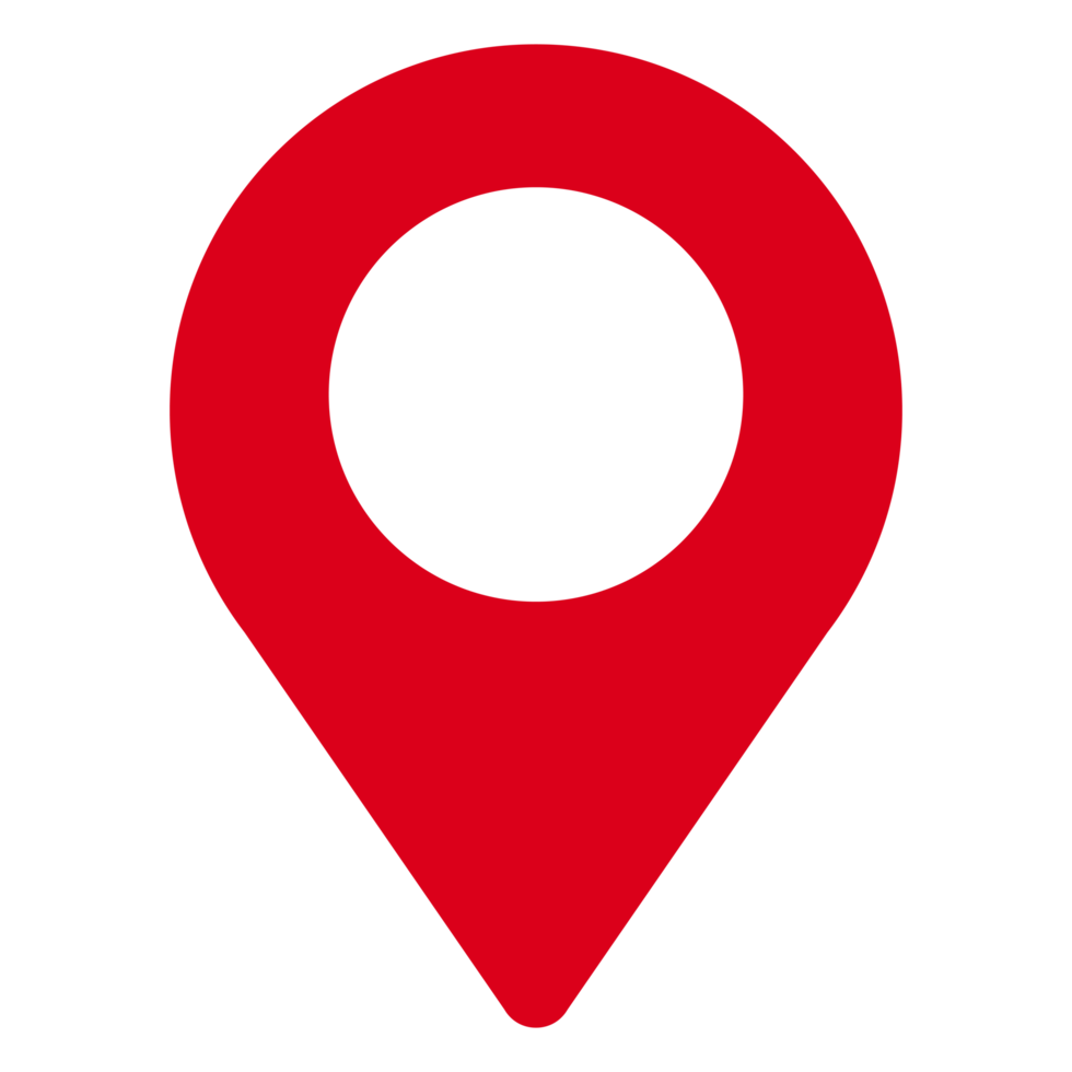ubicación, símbolo de icono de marcador de mapa en fondo transparente png