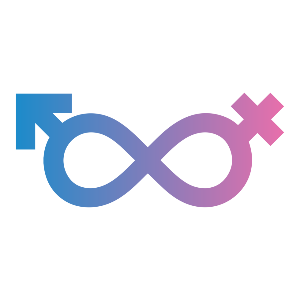 Infinity male and female signs on Transparent Background png