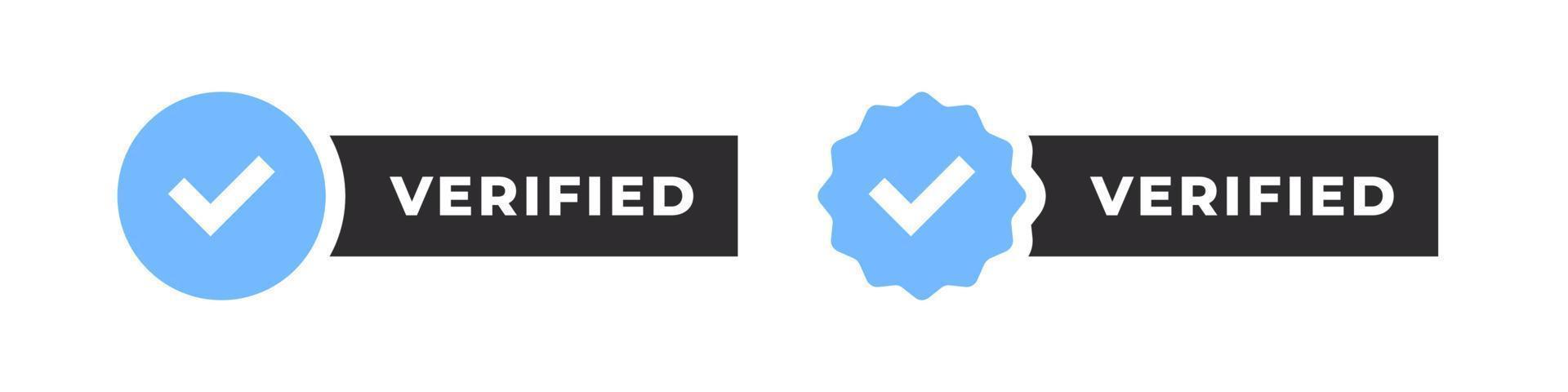 Verified icons. Check Mark sign. Verified sign concept. Guaranteed signs. Vector illustration