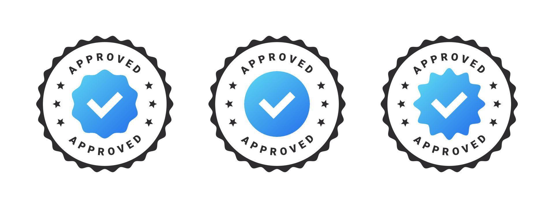 Verification icons. Profile Verification. Modern confirmation icons. Icons confirming verification. Vector illustration