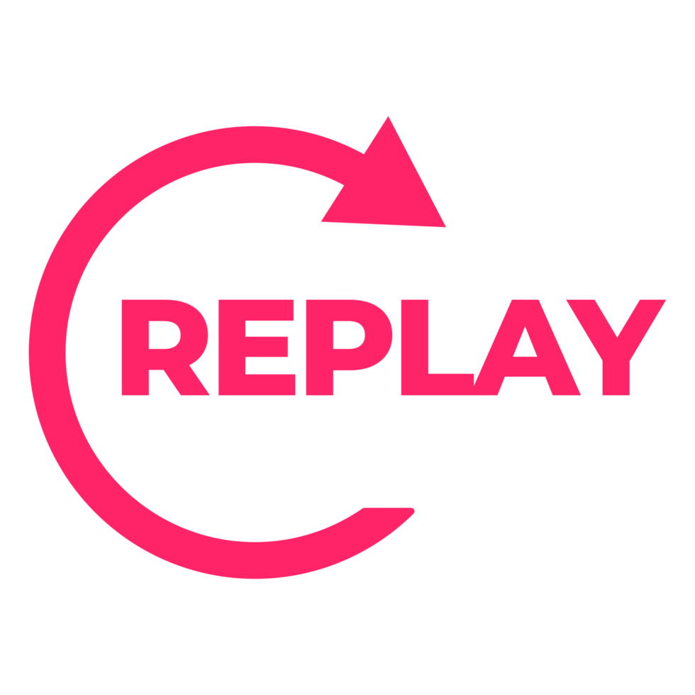 Replay Symbol Icon on Transparent Background png