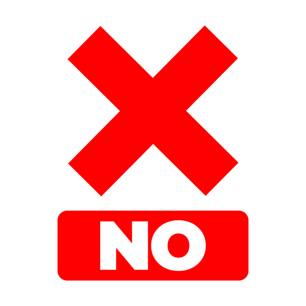 Cross Check No Sign on Transparent Background png