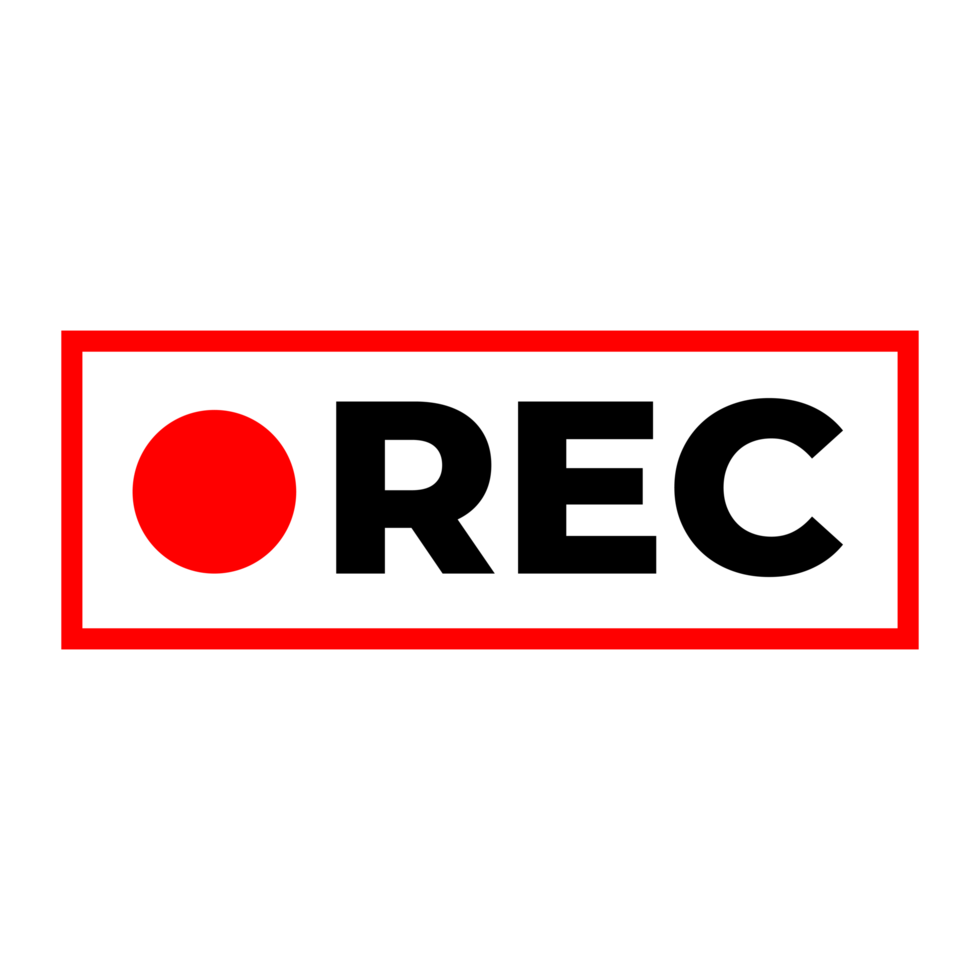icono de botón de grabación en fondo transparente png