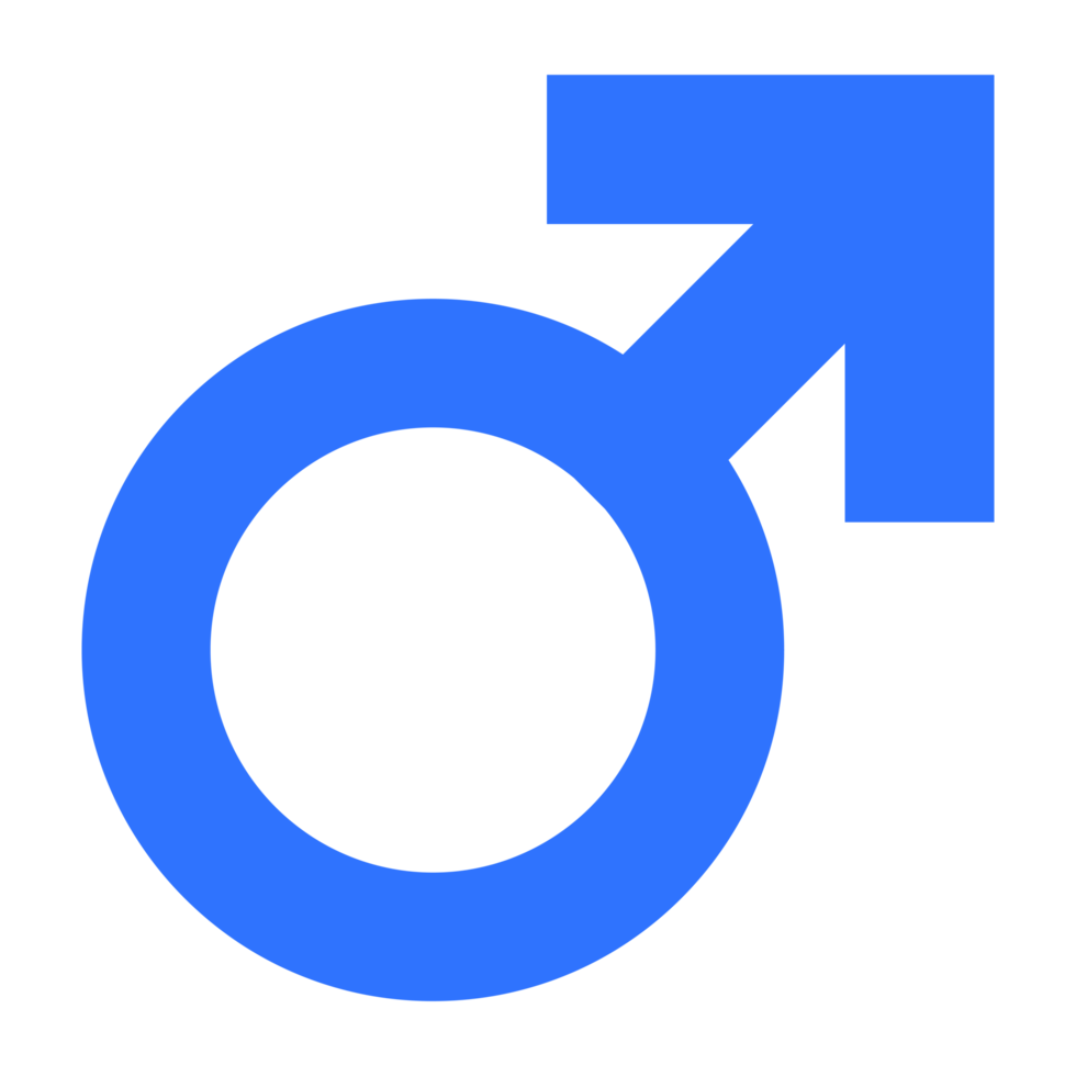 Male Symbol Isolated Icon on Transparent Background png