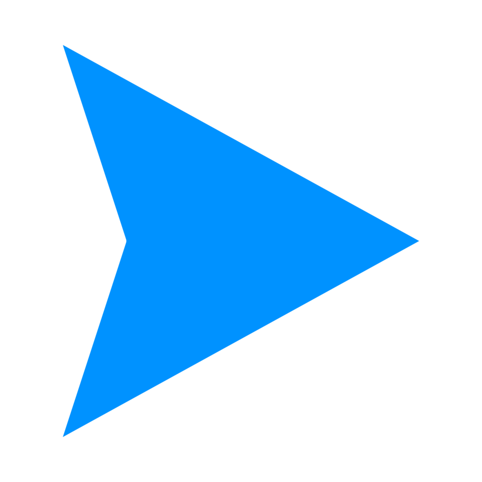 Flat Forward Arrow on Transparent Background png