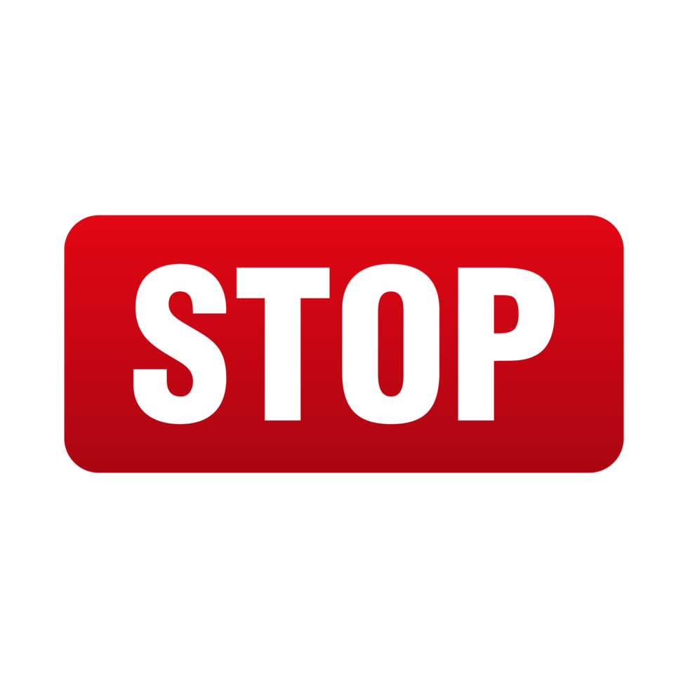 Red Stop Button on Transparent Background png